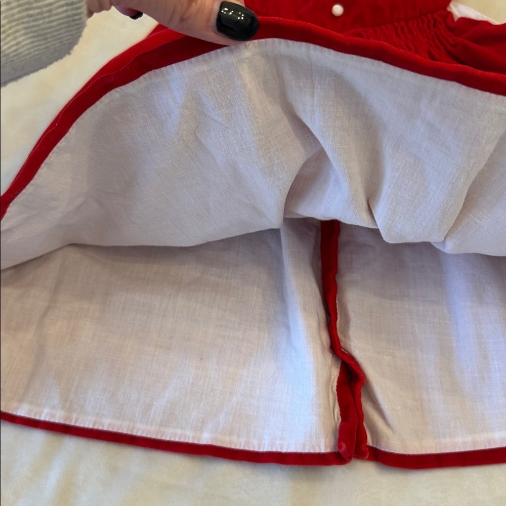Adorable Vintage Toddler Cherubs Velvet Holiday Dress, sz 2 - Picture 7 of 13